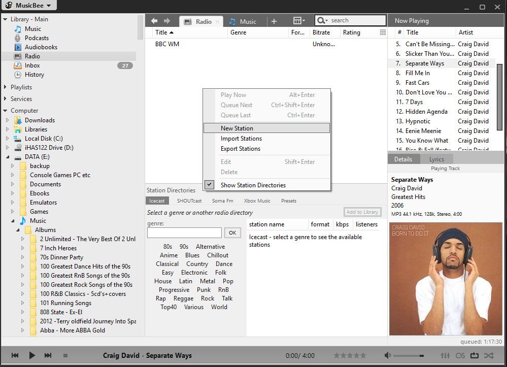 Adding Live Streaming Radio Stations To Musicbee