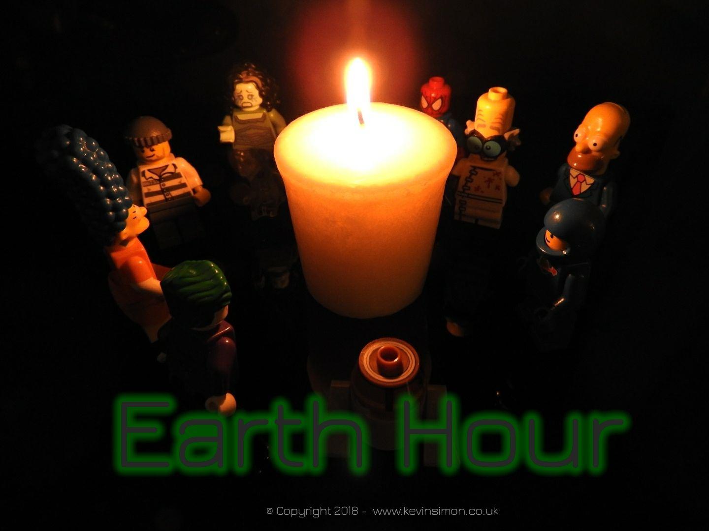 Lego Mini figures By Candle Light For Earth Hour