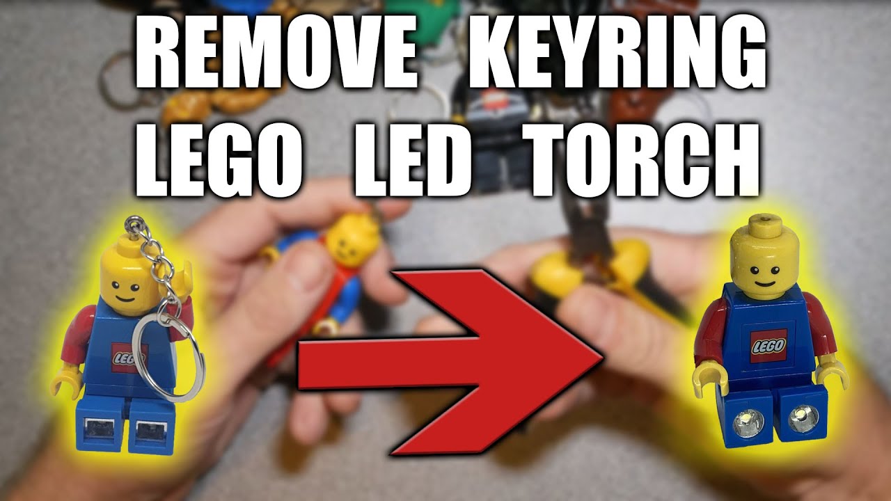Remove Keychain from Larger 8cm Lego Torch LED Lite Keyring
