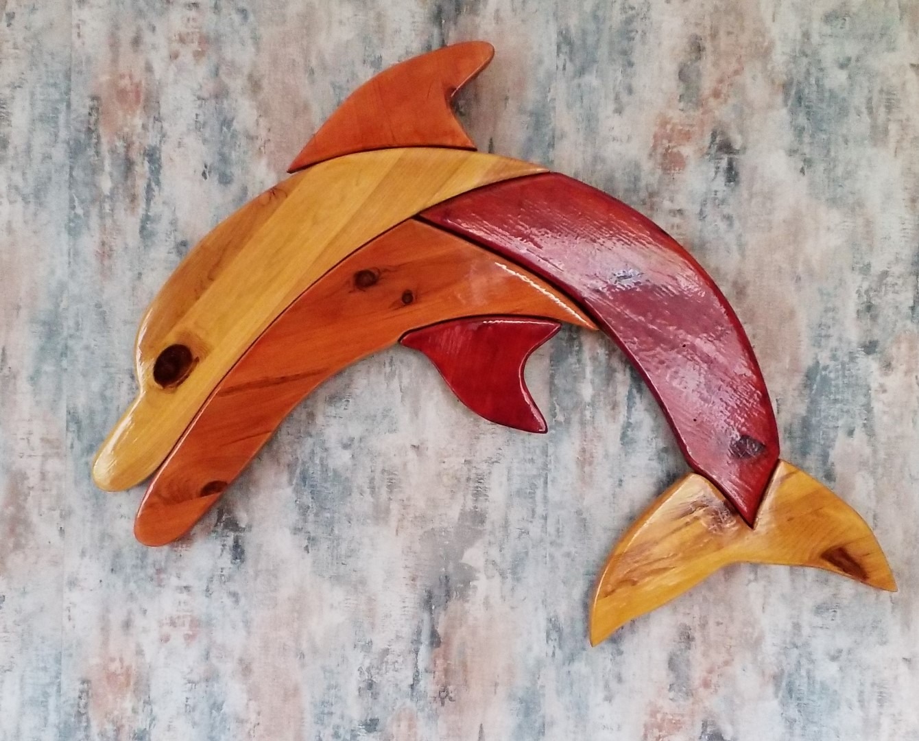 DIY Wooden Dolphin Plaque out of Scrap Wood